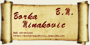 Borka Minaković vizit kartica